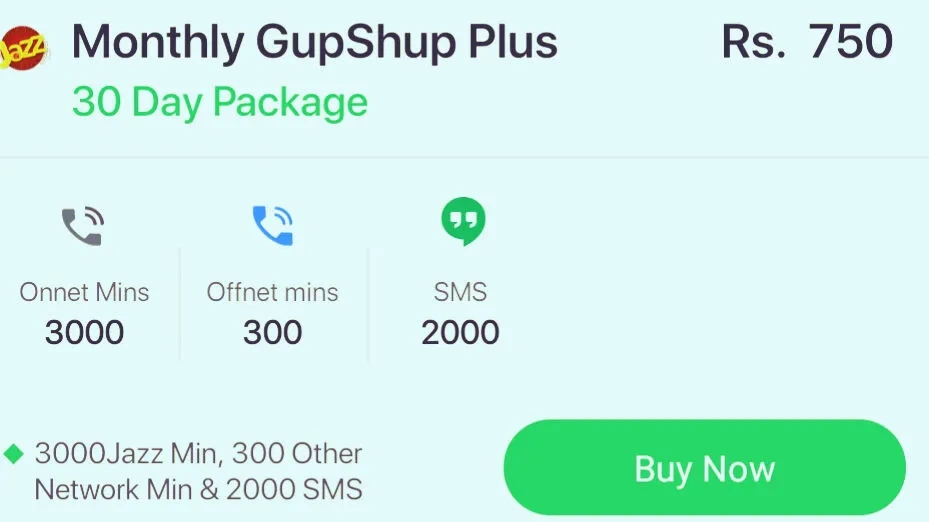  Jazz Monthly Call Packages 