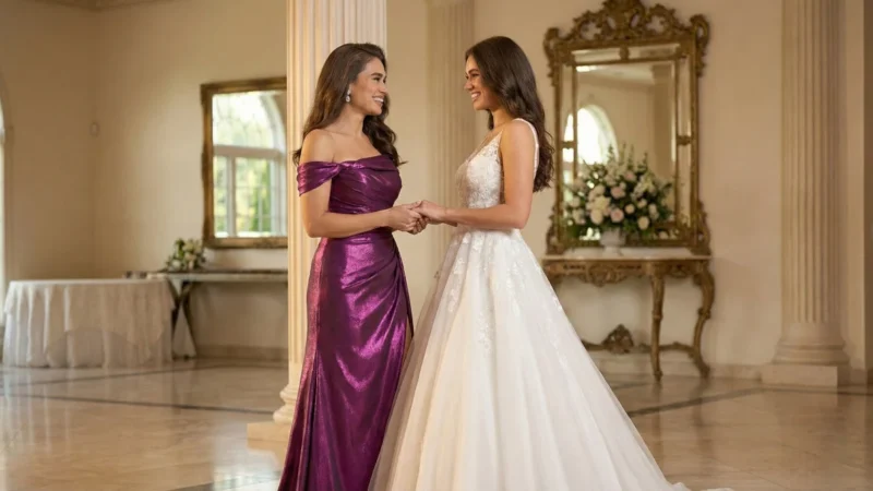 Modern Mother Of The Bride Purple Gown 04